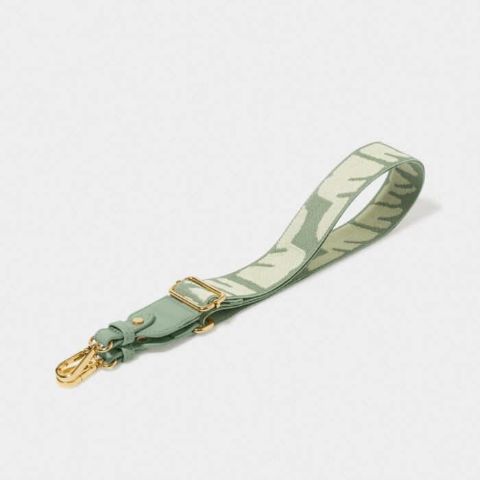 Katie Loxton Canvas Bag Strap - Seafoam Green & Ivory Abstract
